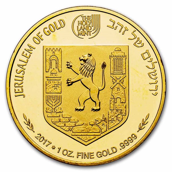 2017 Israel 1 oz Gold - Views of Jerusalem (Jewish Quarter)