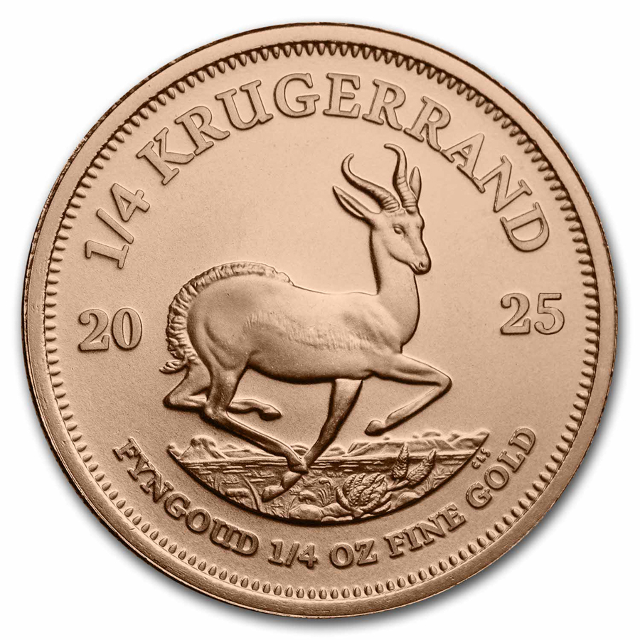 2025 South Africa 1/4 oz Gold Krugerrand BU