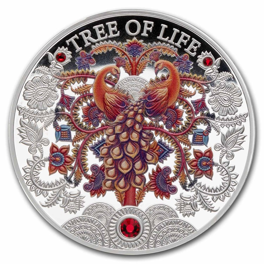2025 Republic of Ghana 1 oz Silver Autumn Tree of Life -Box & COA
