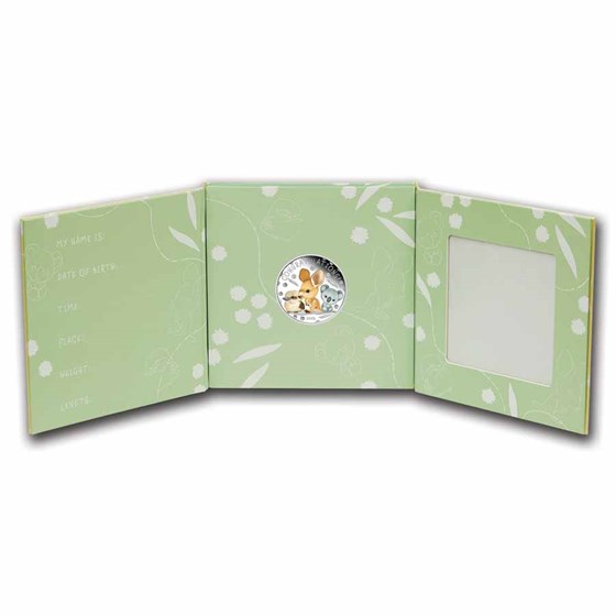 2025 Tuvalu 1/2 oz Silver Colorized Newborn Proof (Box)