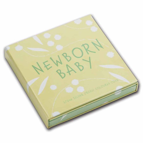 2025 Tuvalu 1/2 oz Silver Colorized Newborn Proof (Box)