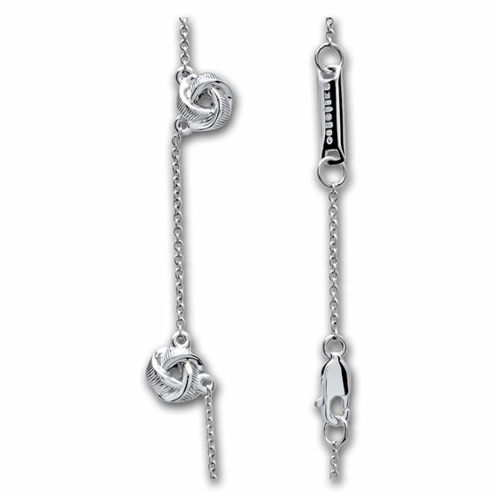 886 by The Royal Mint Silver Tutamen Knot Station Stop Necklace