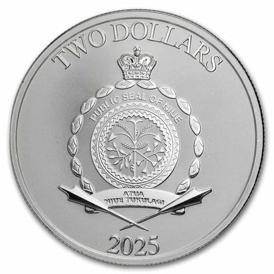 2025 1 oz Ag $2 Captain America vs Thanos (MD® Premier + PCGS FS)