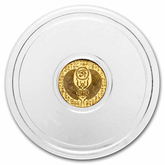 1/200 oz Gold Round: Egyptian Scarab - MPM
