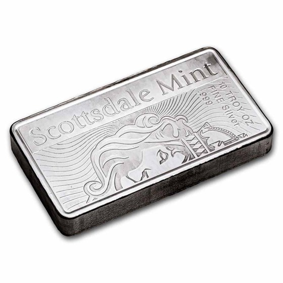 10 oz Silver Bar - The Vortex - Scottsdale Mint