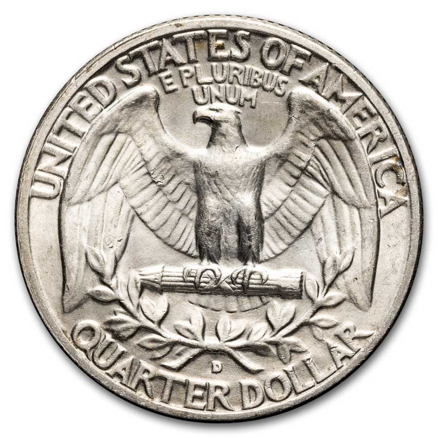 1954-D Washington Quarter 40-Coin Roll BU