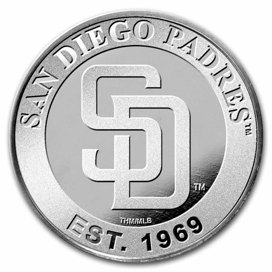 MLB San Diego Padres 1 oz Silver Round