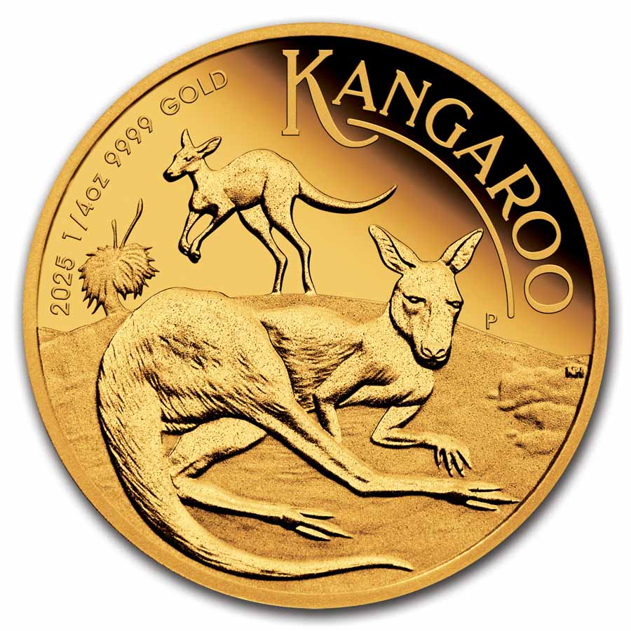 2025 Australia 1/4 oz Gold Kangaroo Proof (Box & COA)