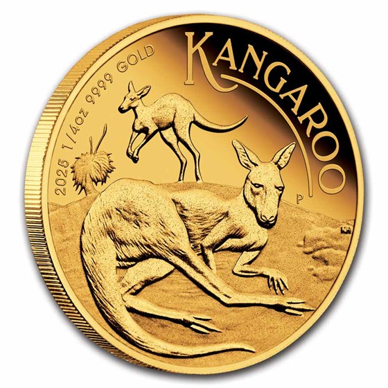 2025 Australia 1/4 oz Gold Kangaroo Proof (Box &amp; COA)