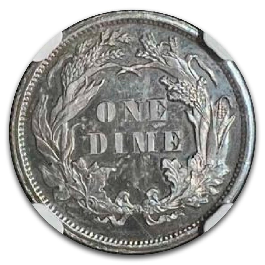 1873 Liberty Seated Dime PF-66+ NGC (CL 3, No Arrows)