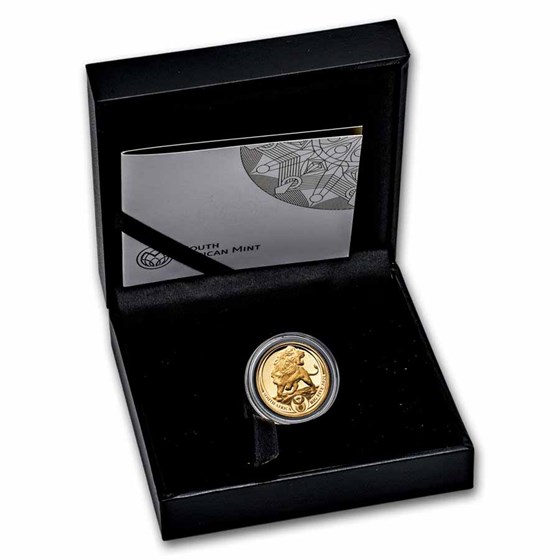 2025 South Africa 1/4 oz Proof Gold Big Five Lion (w/ Box &amp; COA)