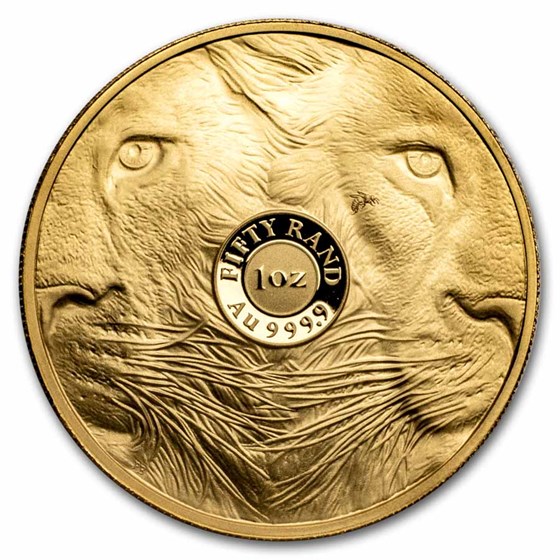 2025 South Africa 1 oz Proof Gold Big Five Lion (w/ Box &amp; COA)
