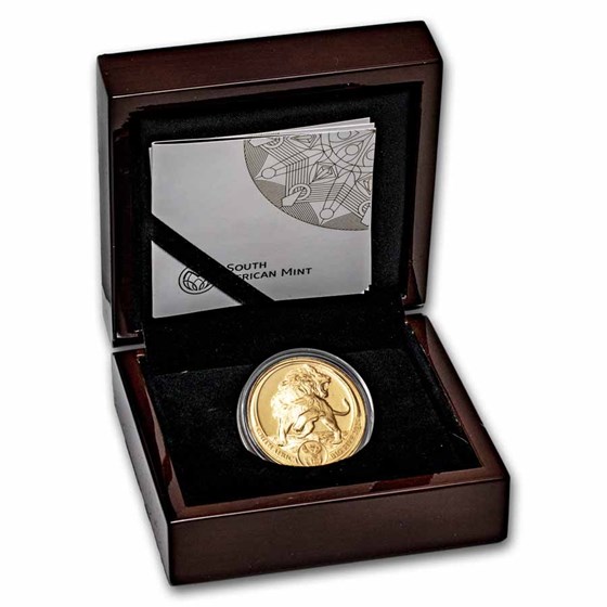 2025 South Africa 1 oz Proof Gold Big Five Lion (w/ Box &amp; COA)