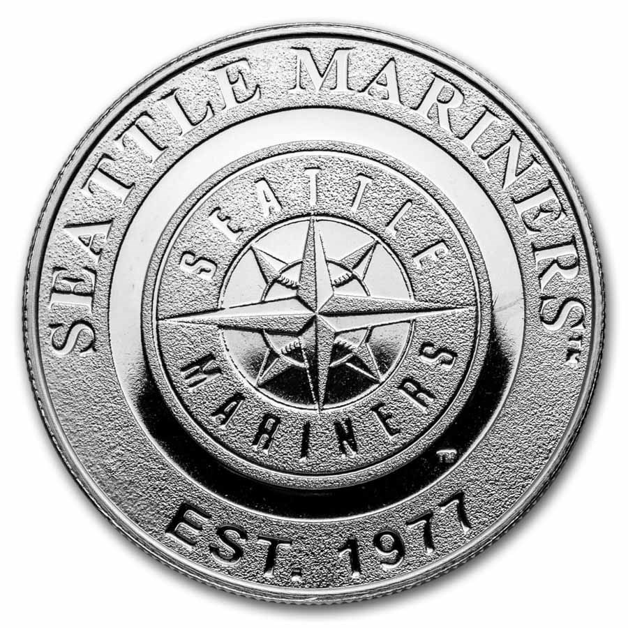 MLB Seattle Mariners 1 oz Silver Round (w/Box)