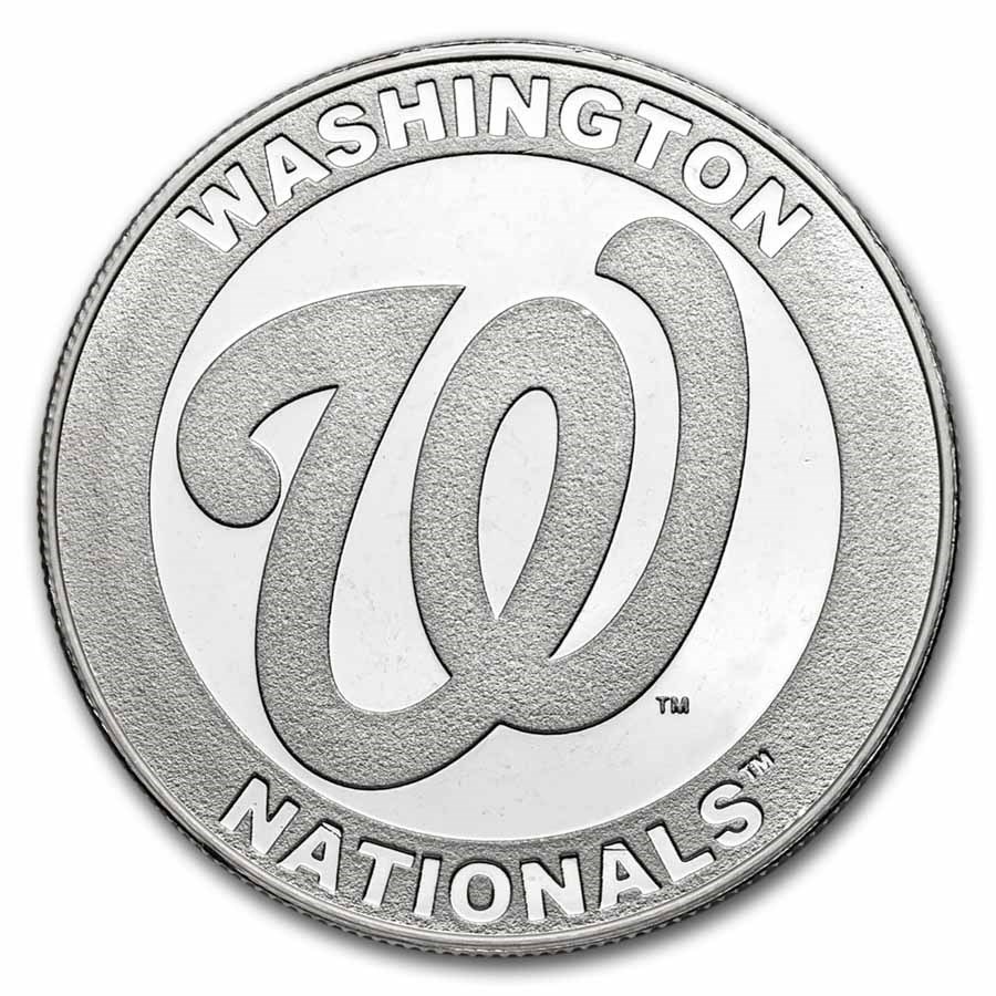 MLB Washington Nationals 1 oz Silver Round MLB Washington Nationals 1 oz Silver Round