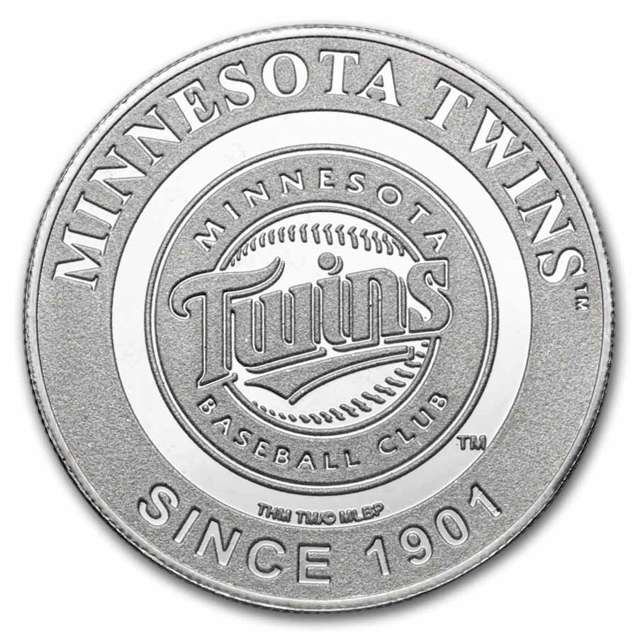MLB Minnesota Twins 1 oz Silver Round (w/Box)