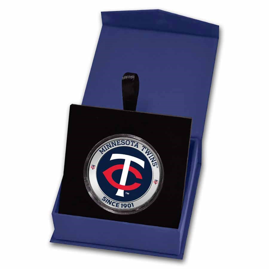 MLB Minnesota Twins 1 oz Silver Colorized Round (w/ Box)