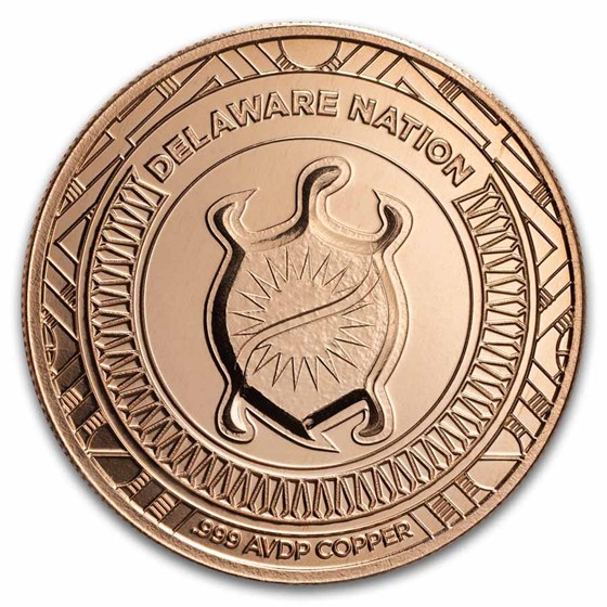 1 oz Copper Round - Delaware Nation