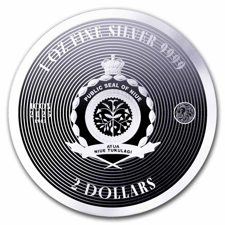 2025 Niue 1 oz Silver $5 ICON Sir Winston Churchill (Prooflike)