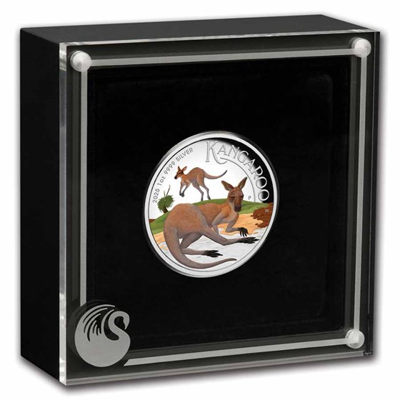2025 Australia 1 oz Silver Kangaroo Colorized Proof (High Relief)