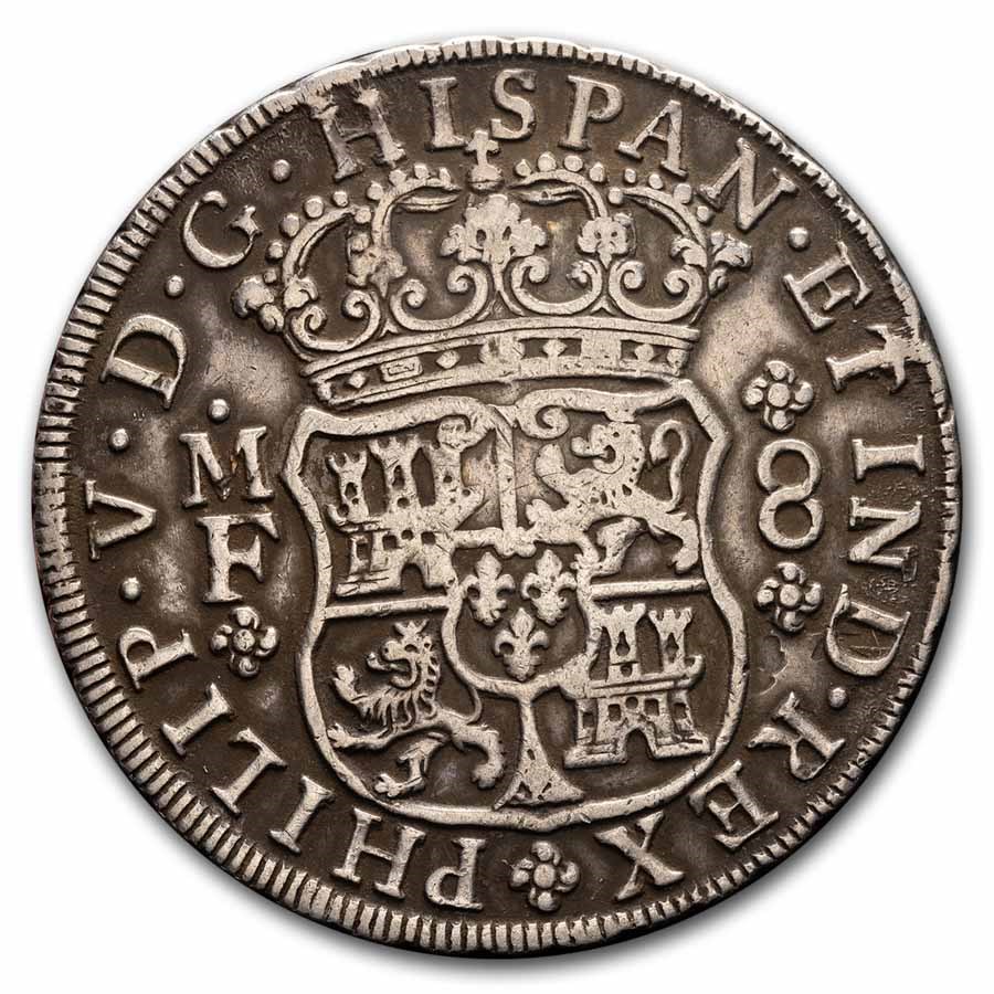 1732-1771 Mexico Silver 8 Reales "Pillar Dollar" Avg Circ