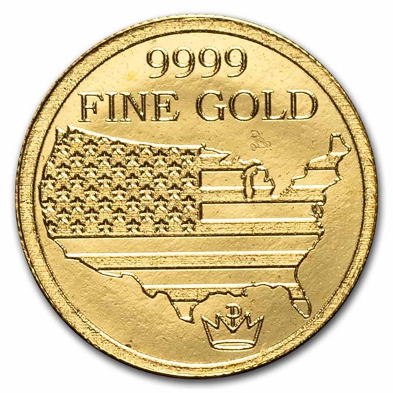 1/100 oz Gold Round: American Bald Eagle - MPM