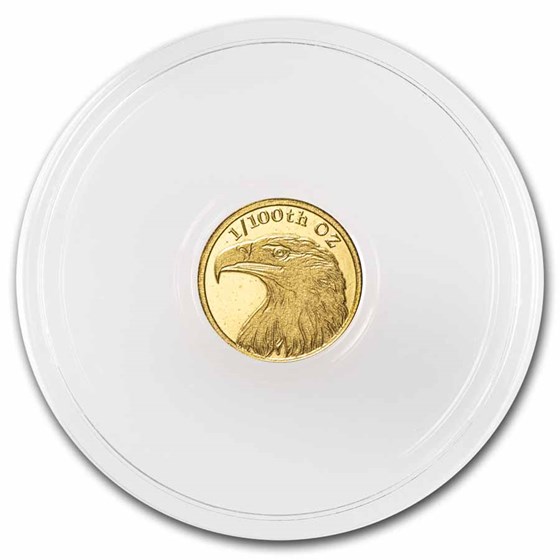 1/100 oz Gold Round: American Bald Eagle - MPM