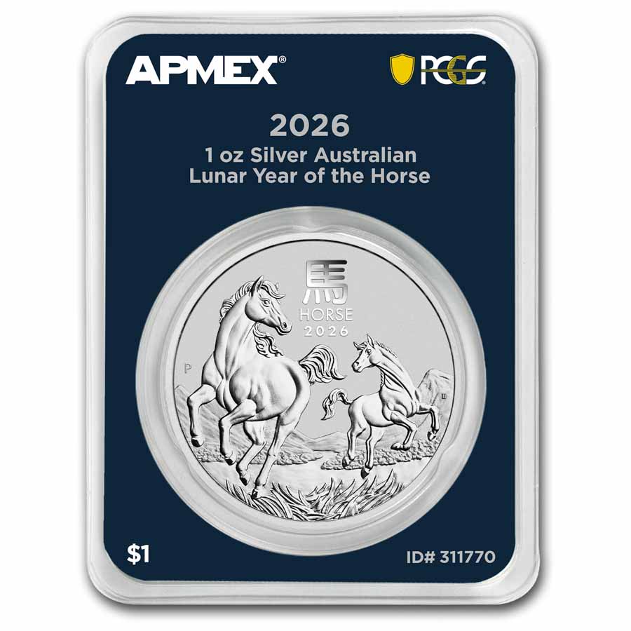 2026 AUS 1 oz Silver Lunar Horse BU SIII (MD® Premier+PCGS) 2026 AUS 1 oz Silver Lunar Horse BU SIII (MD® Premier+PCGS)