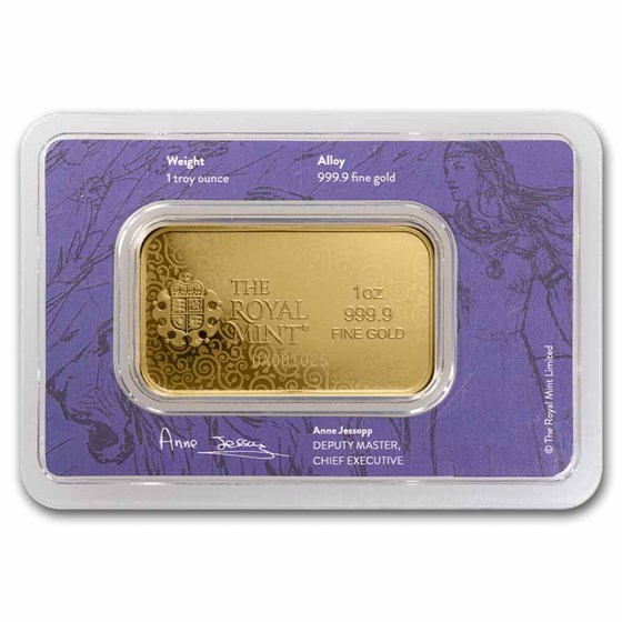 1 oz Gold Bar - The Royal Mint Una and the Lion