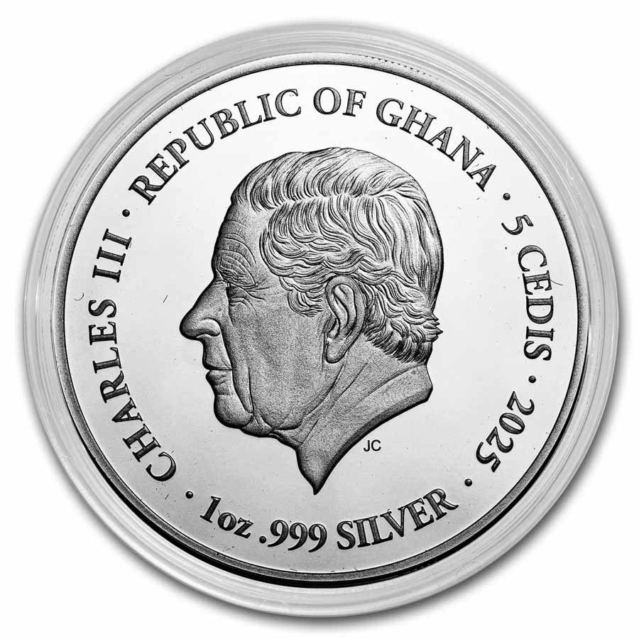 2025 Ghana 1 oz Silver Patron Saints St. Joseph (Box/COA)