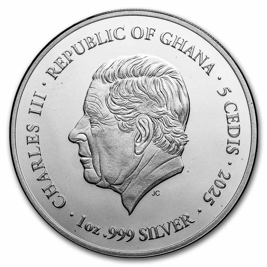 2025 Ghana 1 oz Silver Patron Saints St. Joseph (Colorized)