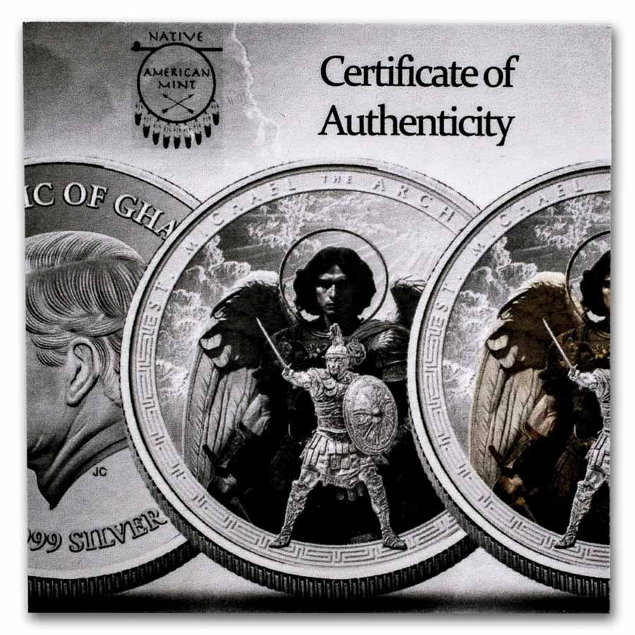 2025 Ghana 1 oz Silver Patron Saints St. Joseph (Colorized)