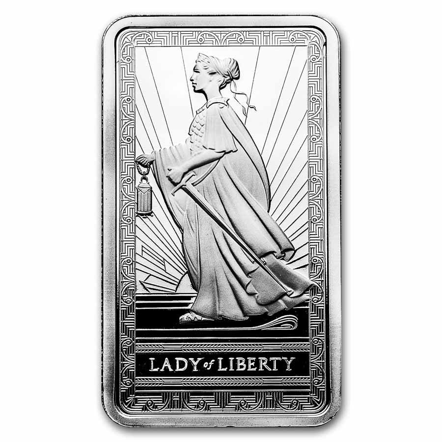 10 oz Silver Bar - PAMP Lady of Liberty