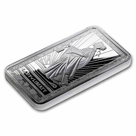 10 oz Silver Bar - PAMP Lady of Liberty