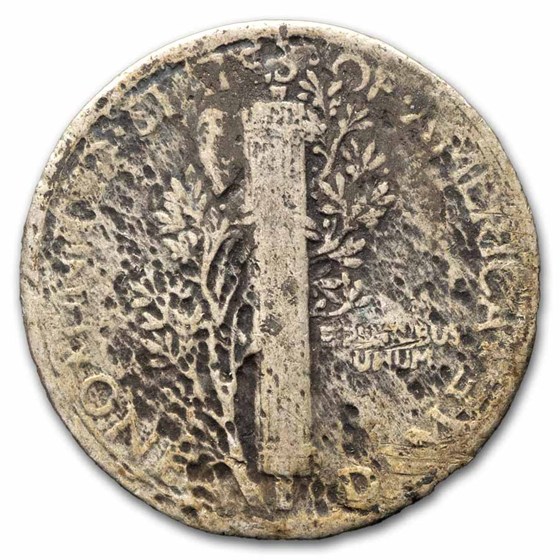 1919 Mercury Dime 50-Coin Roll Avg Circ