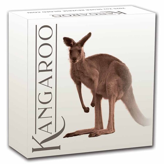 2025 Australia 2 oz Silver Kangaroo Proof (Reverse Gilded)