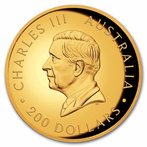 2025-P Australia 2 oz Gold Kookaburra Proof (High Relief)