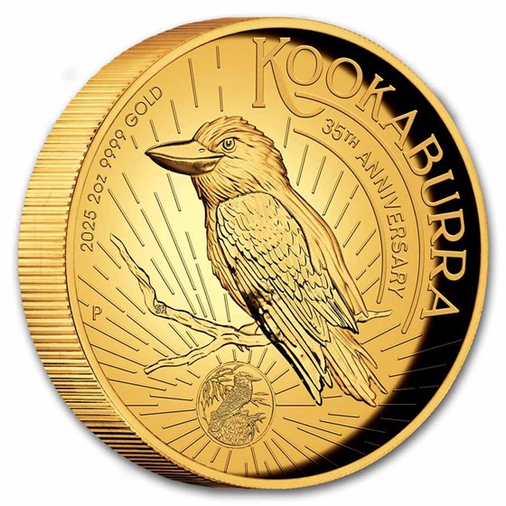 2025-P Australia 2 oz Gold Kookaburra Proof (High Relief)
