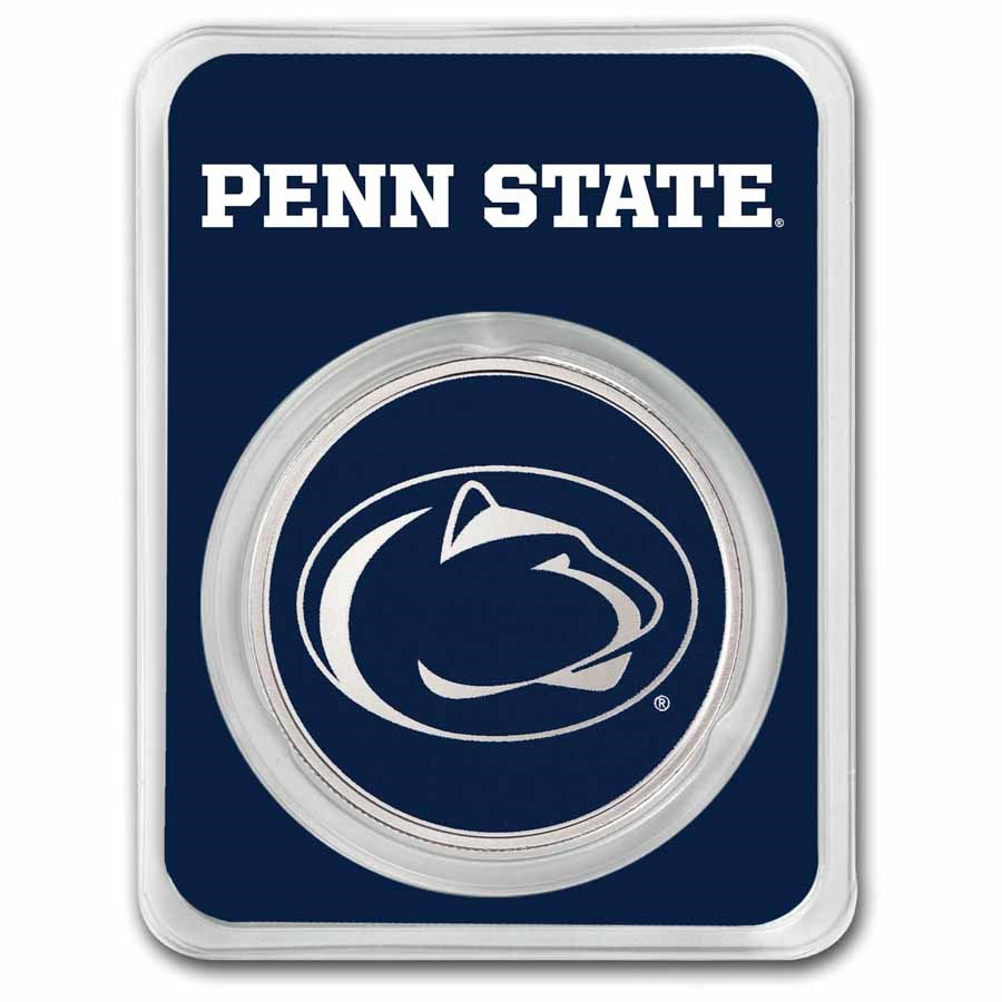 Pennsylvania State University 1oz Silver Colorized Round (in TEP)