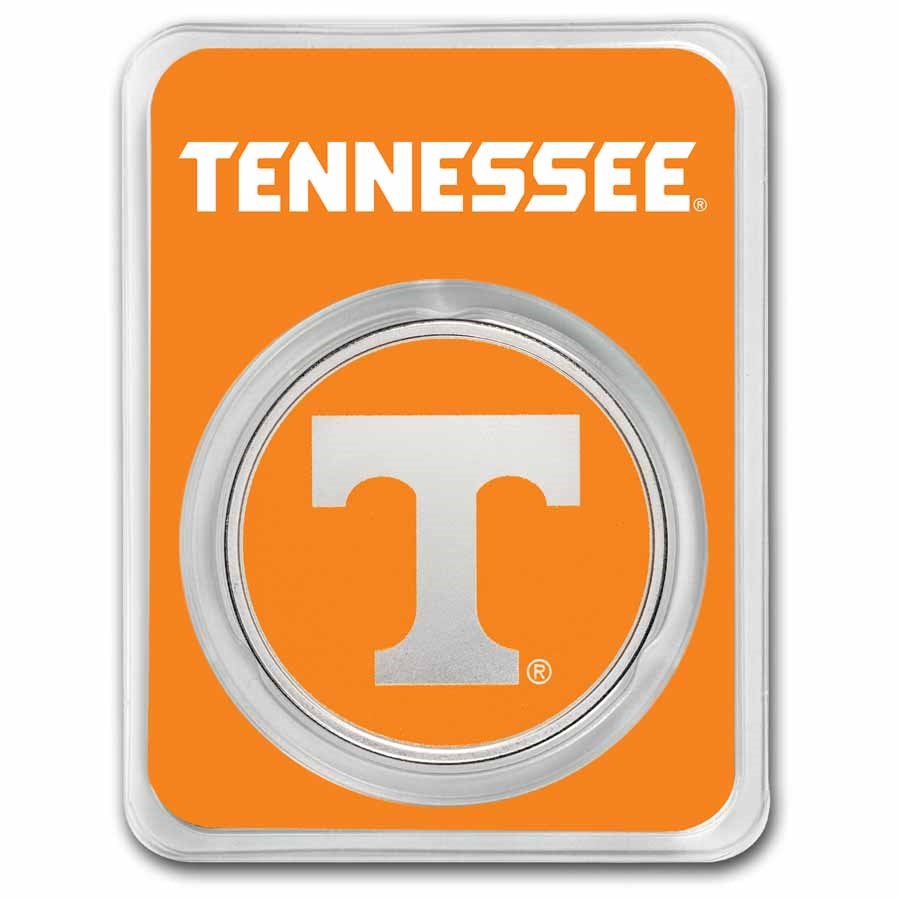 University of Tennessee 1 oz Silver Colorized Round (in TEP)