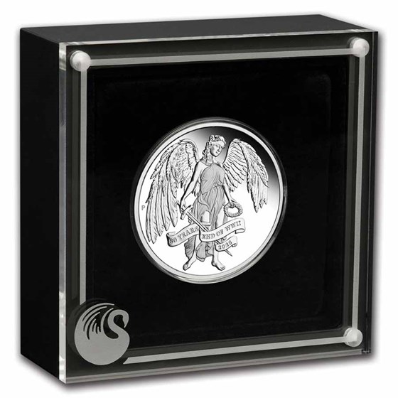 2025 AUS 1 oz Silver 80th Ann. End of WWII Winged Victory PF Box
