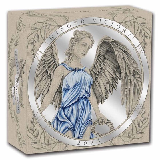 2025 AUS 1 oz Silver 80th Ann. End of WWII Winged Victory PF Box