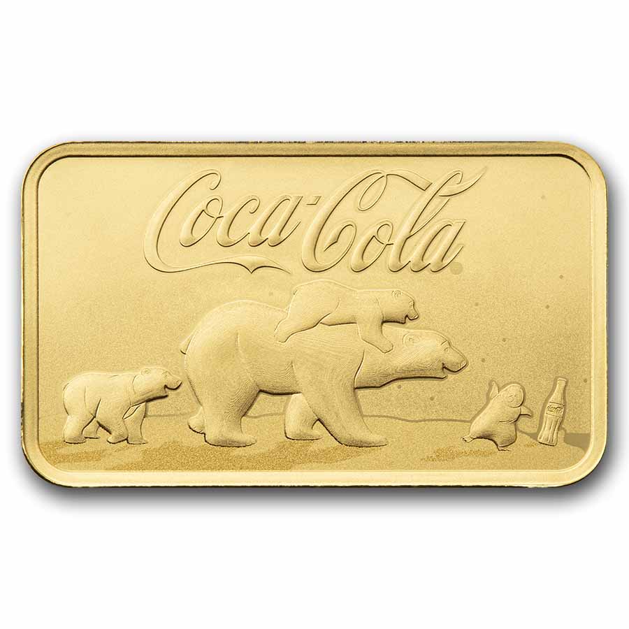 5 gram Gold Bar - PAMP Coca-Cola® Polar Bear & Friends