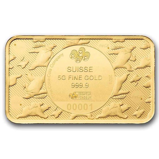 5 gram Gold Bar - PAMP Coca-Cola® Polar Bear &amp; Friends