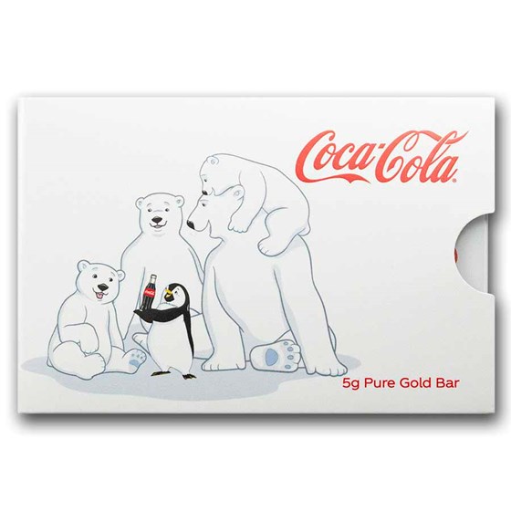 5 gram Gold Bar - PAMP Coca-Cola® Polar Bear &amp; Friends