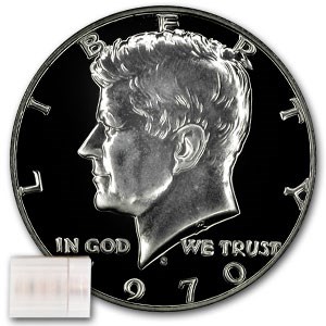 1970-S Kennedy Half Dollar 20-Coin Roll Proof