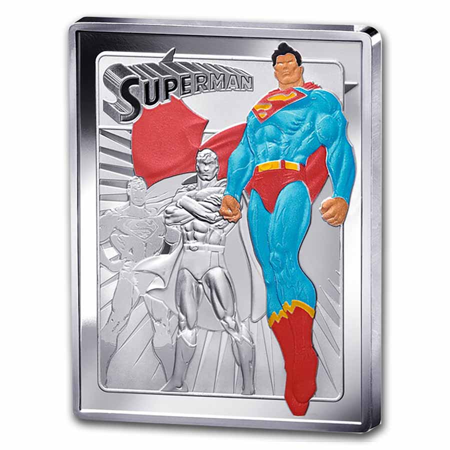 2025 Ag €10 Colorized Rectangular Justice League: Superman