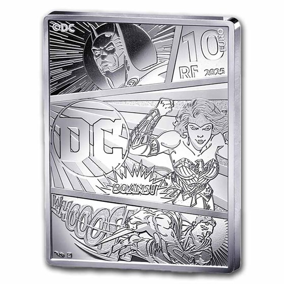 2025 Ag €10 Colorized Rectangular Justice League: Superman