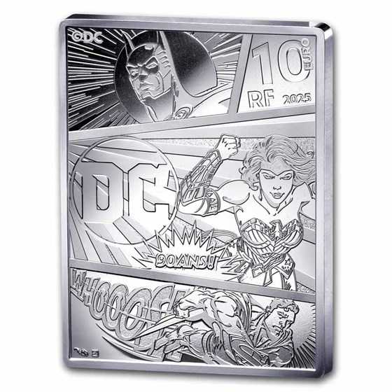 2025 Ag €10 Colorized Rectangular Justice League: Batman