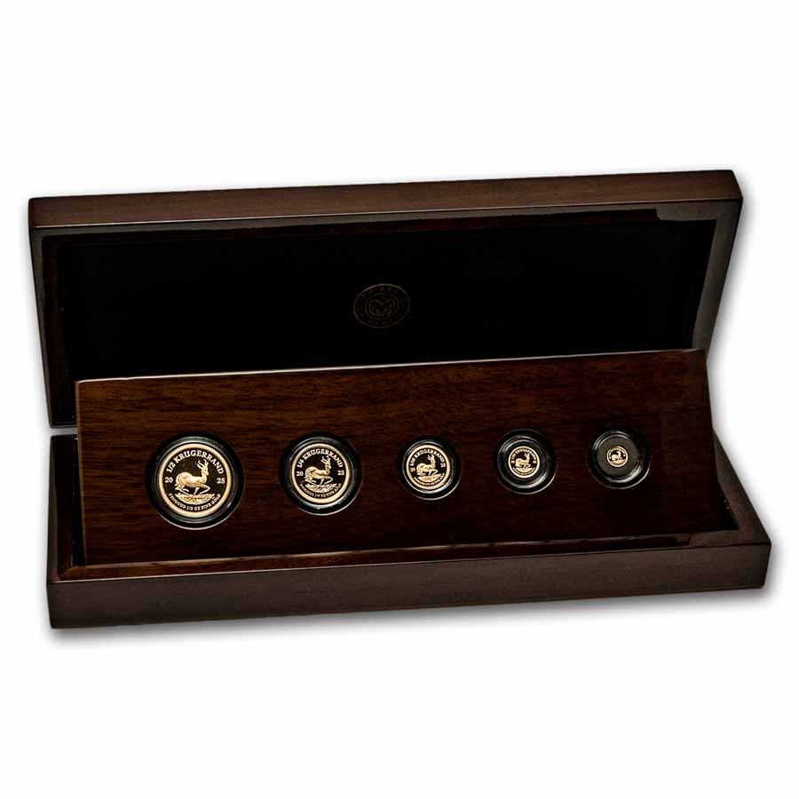 2025 South Africa 5-coin Gold Krugerrand Fractional Proof Set